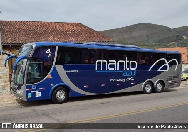 Manto Azul Turismo 2705 na cidade de Ouro Preto, Minas Gerais, Brasil, por Vicente de Paulo Alves. ID da foto: 8940140.