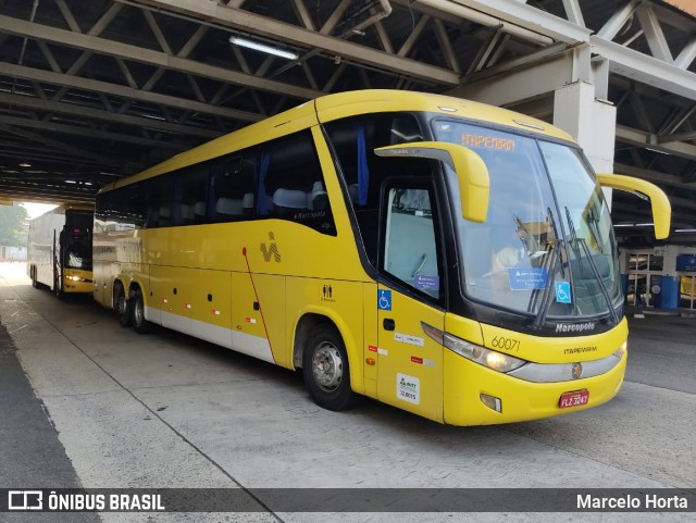 Viação Itapemirim 60071 na cidade de Rio de Janeiro, Rio de Janeiro, Brasil, por Marcelo Horta. ID da foto: 8941748.