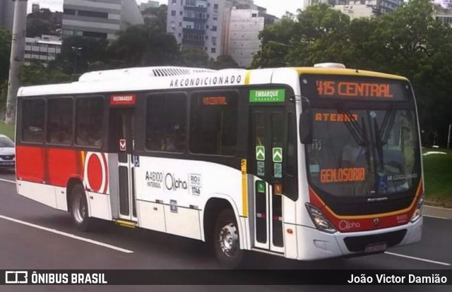 Auto Viação Alpha A48100 na cidade de Rio de Janeiro, Rio de Janeiro, Brasil, por João Victor Damião. ID da foto: 8941315.