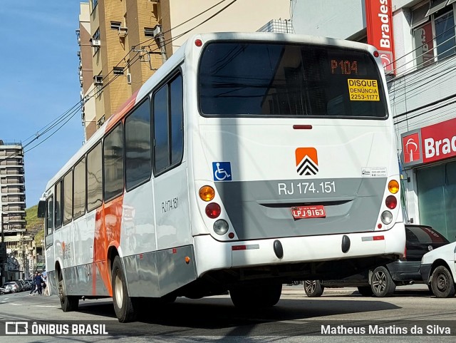 Viação Cidade do Aço RJ 174.151 na cidade de Barra Mansa, Rio de Janeiro, Brasil, por Matheus Martins da Silva. ID da foto: 8940835.