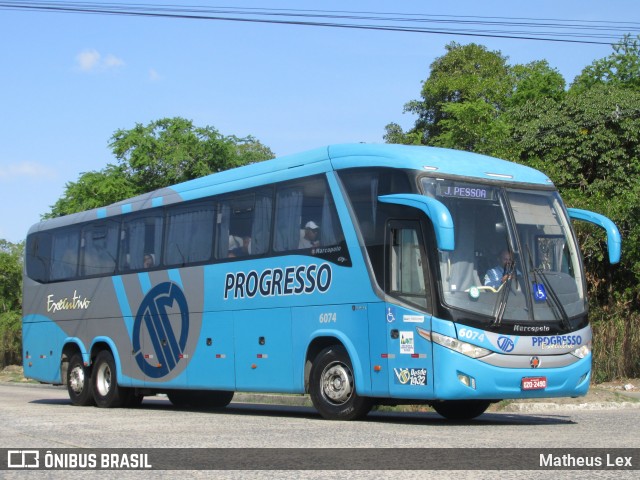 Auto Viação Progresso 6074 na cidade de Recife, Pernambuco, Brasil, por Matheus Lex. ID da foto: 8942260.