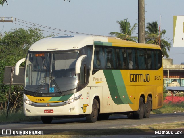 Empresa Gontijo de Transportes 18870 na cidade de Aracaju, Sergipe, Brasil, por Matheus Lex. Número da foto: #8942255.