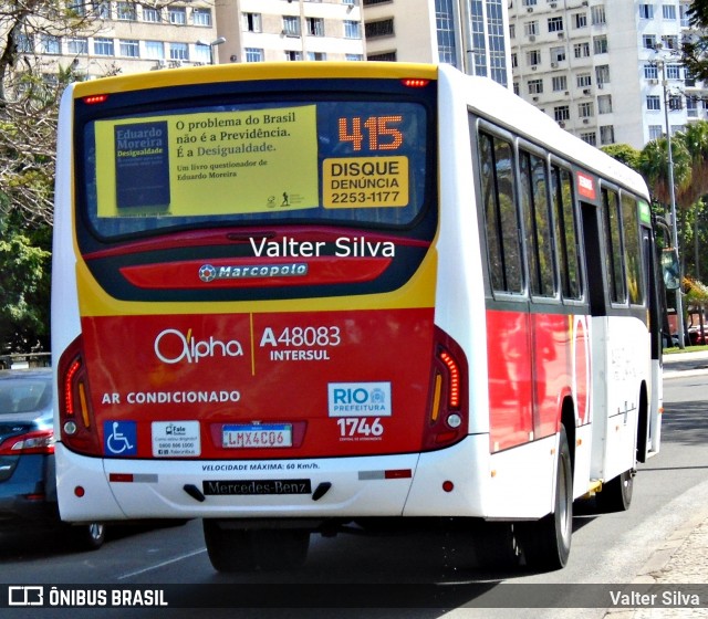 Auto Viação Alpha A48083 na cidade de Rio de Janeiro, Rio de Janeiro, Brasil, por Valter Silva. Número da foto: #8943421.