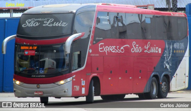 Expresso São Luiz 7780 na cidade de Goiânia, Goiás, Brasil, por Carlos Júnior. Número da foto: #8945836.