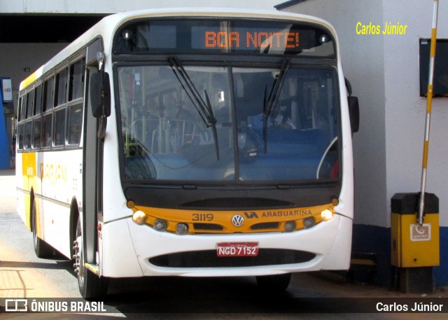 Viação Araguarina 3119 na cidade de Goiânia, Goiás, Brasil, por Carlos Júnior. Número da foto: #8945610.