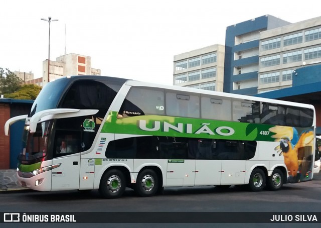 Empresa União de Transportes 4187 na cidade de Porto Alegre, Rio Grande do Sul, Brasil, por JULIO SILVA. ID da foto: 8946989.