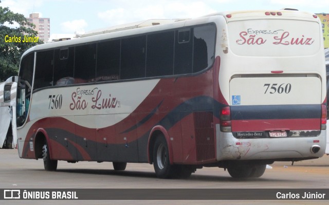 Expresso São Luiz 7560 na cidade de Goiânia, Goiás, Brasil, por Carlos Júnior. Número da foto: #8945651.