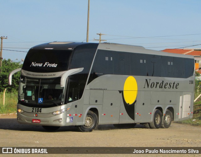Viação Nordeste 2104 na cidade de Mossoró, Rio Grande do Norte, Brasil, por Joao Paulo Nascimento Silva. Número da foto: #8945730.
