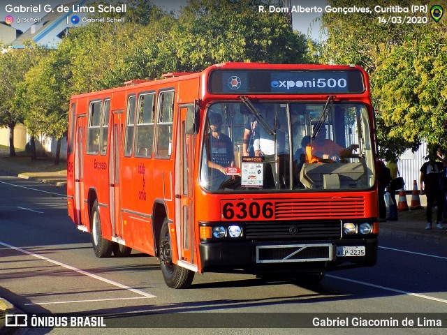 Sangue Bom Transportes 6306 na cidade de Curitiba, Paraná, Brasil, por Gabriel Giacomin de Lima. ID da foto: 8874242.