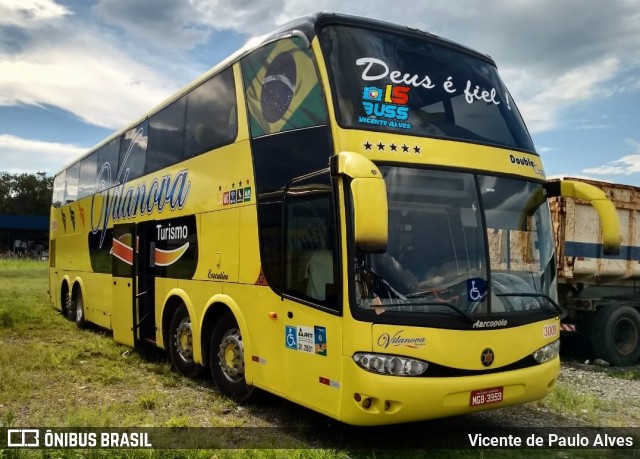 Vilanova Turismo 3009 na cidade de Aparecida, São Paulo, Brasil, por Vicente de Paulo Alves. Número da foto: #8873767.