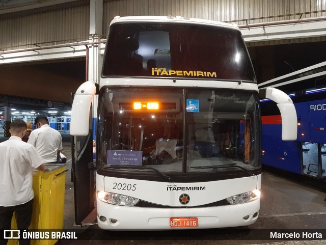 Viação Itapemirim 20205 na cidade de Rio de Janeiro, Rio de Janeiro, Brasil, por Marcelo Horta. Número da foto: #8872249.
