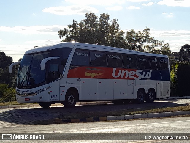 Unesul de Transportes 5542 na cidade de Vila Flores, Rio Grande do Sul, Brasil, por Luiz Wagner Almeida. ID da foto: 8872370.