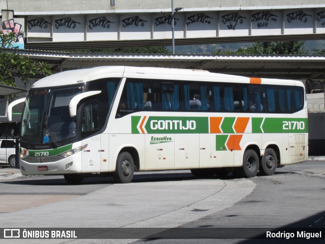 Empresa Gontijo de Transportes 21710 na cidade de Rio de Janeiro, Rio de Janeiro, Brasil, por Rodrigo Miguel. ID da foto: 8874475.