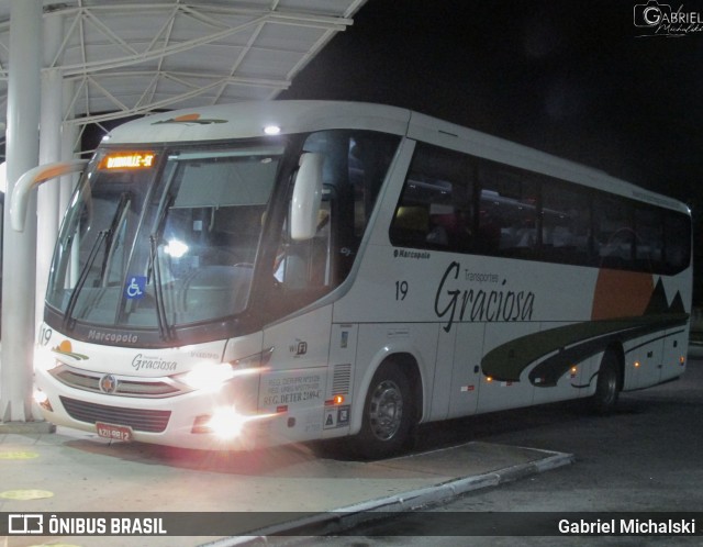 Transportes Graciosa 19 na cidade de Matinhos, Paraná, Brasil, por Gabriel Michalski. ID da foto: 8872879.