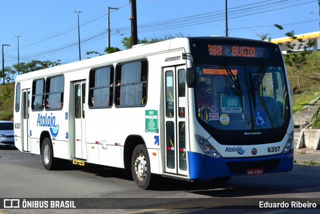 Viação Atalaia Transportes 6357 na cidade de Aracaju, Sergipe, Brasil, por Eduardo Ribeiro. Número da foto: #8872169.