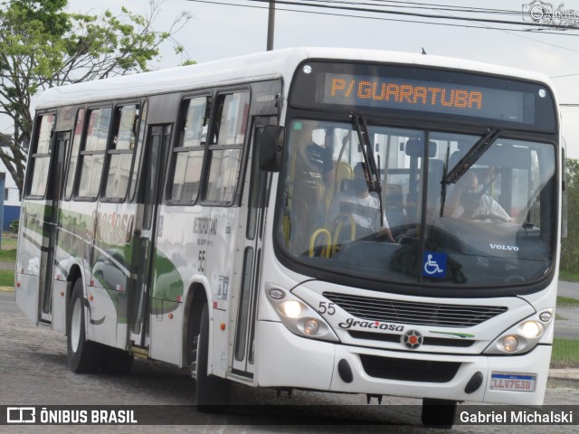 Viação Graciosa 55 na cidade de Pontal do Paraná, Paraná, Brasil, por Gabriel Michalski. ID da foto: 8872819.