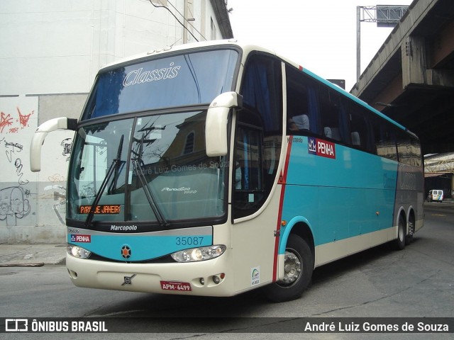 Empresa de Ônibus Nossa Senhora da Penha 35087 na cidade de Rio de Janeiro, Rio de Janeiro, Brasil, por André Luiz Gomes de Souza. ID da foto: 8873984.