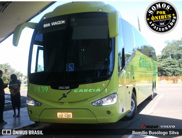Viação Garcia 7839 na cidade de Rolândia, Paraná, Brasil, por Romílio Busólogo Silva . Número da foto: #8874247.
