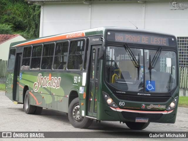 Viação Graciosa 60 na cidade de Guaratuba, Paraná, Brasil, por Gabriel Michalski. ID da foto: 8872710.