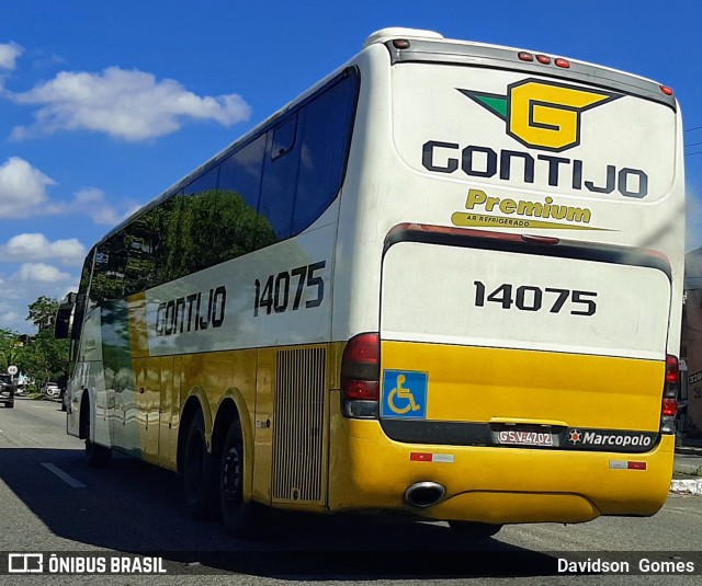 Empresa Gontijo de Transportes 14075 na cidade de Caucaia, Ceará, Brasil, por Davidson  Gomes. ID da foto: 8948124.