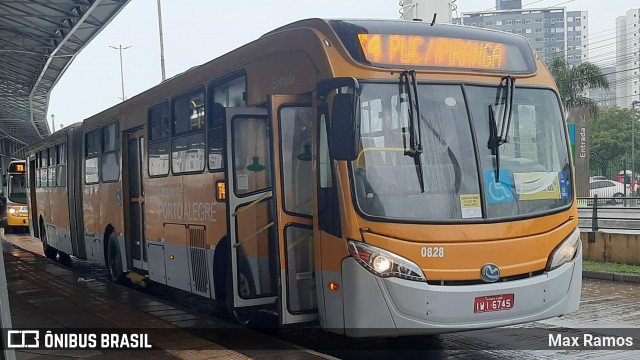 Companhia Carris Porto-Alegrense 0828 na cidade de Porto Alegre, Rio Grande do Sul, Brasil, por Max Ramos. Número da foto: #8949733.