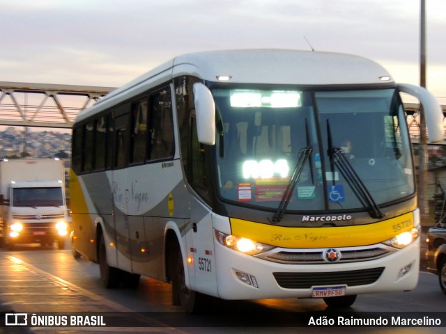 Rio Negro Fretamento e Turismo 55721 na cidade de Belo Horizonte, Minas Gerais, Brasil, por Adão Raimundo Marcelino. ID da foto: 8949602.