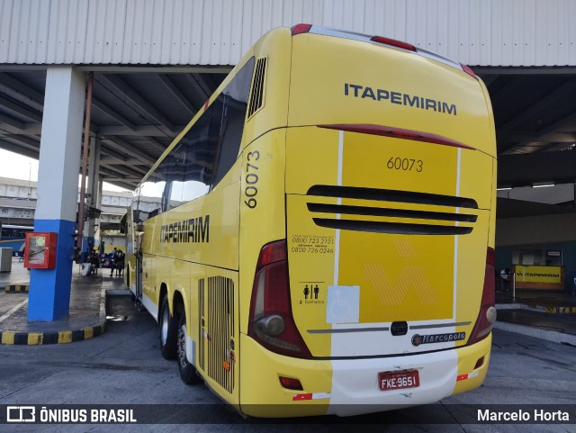 Viação Itapemirim 60073 na cidade de Rio de Janeiro, Rio de Janeiro, Brasil, por Marcelo Horta. Número da foto: #8949165.