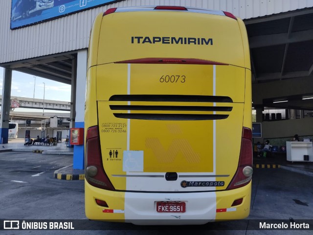 Viação Itapemirim 60073 na cidade de Rio de Janeiro, Rio de Janeiro, Brasil, por Marcelo Horta. Número da foto: #8949192.