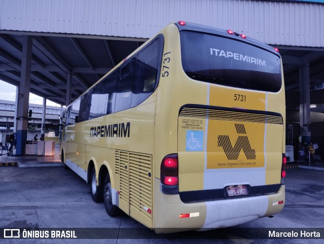 Viação Itapemirim 5731 na cidade de Rio de Janeiro, Rio de Janeiro, Brasil, por Marcelo Horta. Número da foto: #8951616.