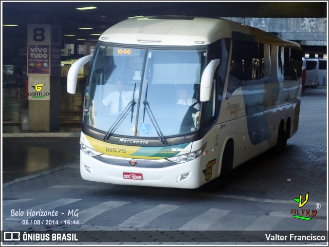 Empresa Gontijo de Transportes 18575 na cidade de Belo Horizonte, Minas Gerais, Brasil, por Valter Francisco. ID da foto: 8877291.