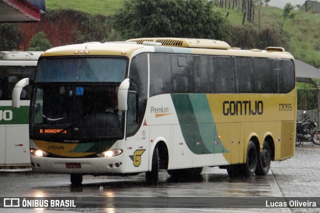 Empresa Gontijo de Transportes 17095 na cidade de João Monlevade, Minas Gerais, Brasil, por Lucas Oliveira. ID da foto: 8876623.