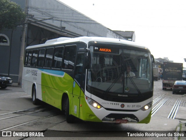 Costa Verde Transportes RJ 217.024 na cidade de Rio de Janeiro, Rio de Janeiro, Brasil, por Tarcisio Rodrigues da Silva. Número da foto: #8875110.