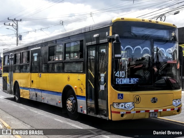 AMSA - Autotransportes Moravia 14 na cidade de San Vicente, Moravia, San José, Costa Rica, por Daniel Brenes. Número da foto: #8874994.
