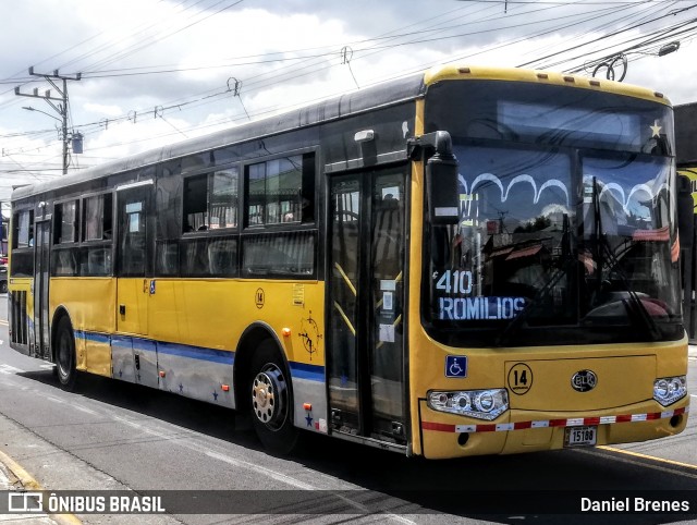 AMSA - Autotransportes Moravia 14 na cidade de San Vicente, Moravia, San José, Costa Rica, por Daniel Brenes. ID da foto: 8874994.