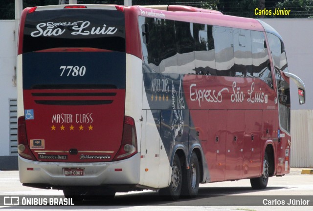 Expresso São Luiz 7780 na cidade de Goiânia, Goiás, Brasil, por Carlos Júnior. Número da foto: #8875690.