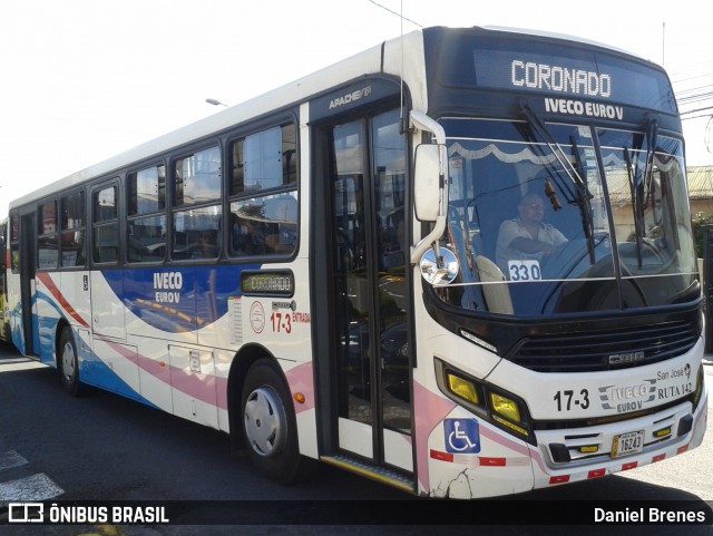 Transportes Coronado 17-3 na cidade de Guadalupe, Goicoechea, San José, Costa Rica, por Daniel Brenes. Número da foto: #8874989.