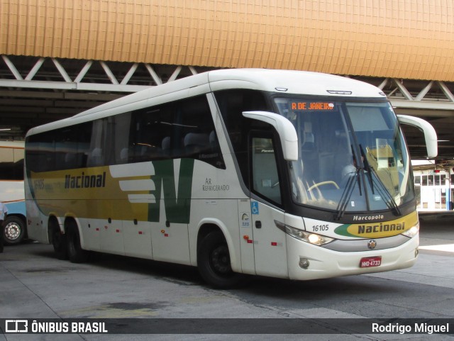 Viação Nacional 16105 na cidade de Rio de Janeiro, Rio de Janeiro, Brasil, por Rodrigo Miguel. Número da foto: #8880335.
