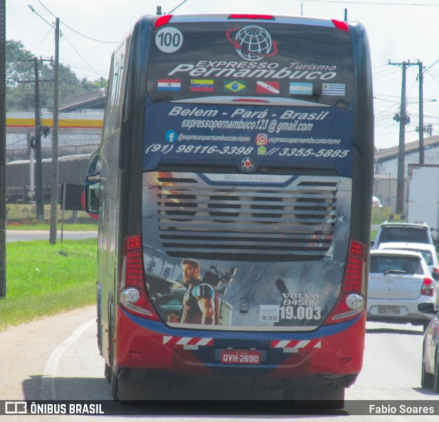 Expresso Pernambuco Turismo 19003 na cidade de Marituba, Pará, Brasil, por Fabio Soares. ID da foto: 8878344.