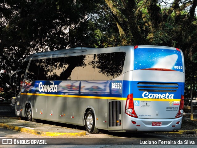 Viação Cometa 18550 na cidade de São Paulo, São Paulo, Brasil, por Luciano Ferreira da Silva. Número da foto: #8880628.