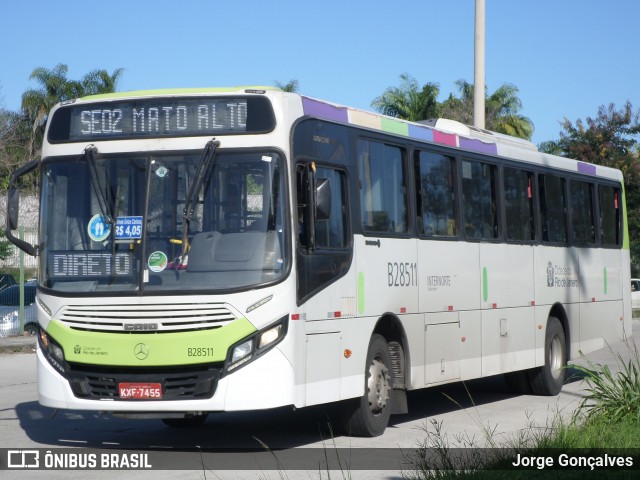 Viação Ideal B28511 na cidade de Rio de Janeiro, Rio de Janeiro, Brasil, por Jorge Gonçalves. Número da foto: #8880699.