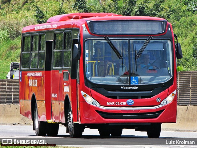 EPT - Empresa Pública de Transportes de Maricá MAR 03.038 na cidade de Aparecida, São Paulo, Brasil, por Luiz Krolman. ID da foto: 8881652.