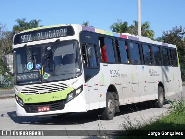 Viação Ideal B28510 na cidade de Rio de Janeiro, Rio de Janeiro, Brasil, por Jorge Gonçalves. Número da foto: #8880711.