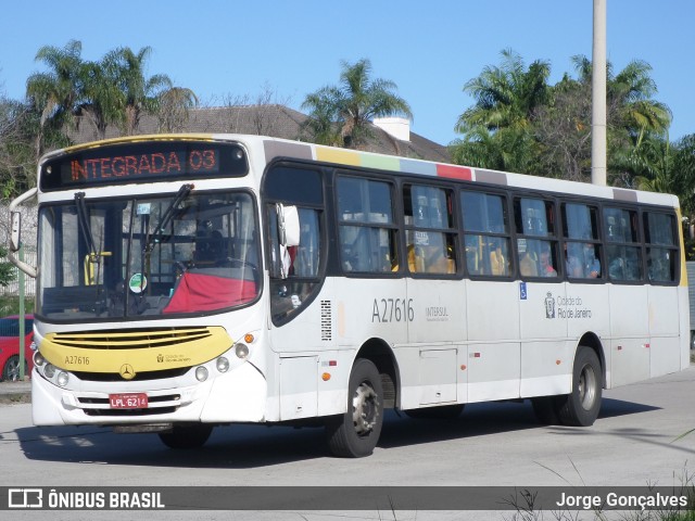 Transportes Vila Isabel A27616 na cidade de Rio de Janeiro, Rio de Janeiro, Brasil, por Jorge Gonçalves. ID da foto: 8880698.