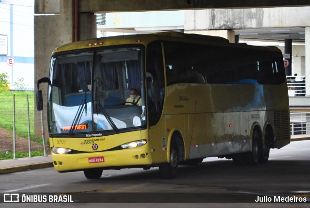 Viação Itapemirim 5701 na cidade de Campinas, São Paulo, Brasil, por Julio Medeiros. ID da foto: 8883429.