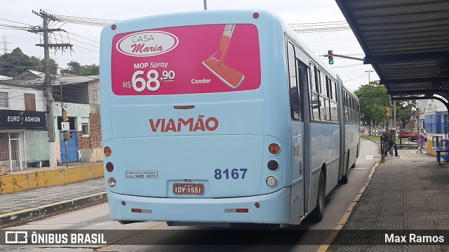 Empresa de Transporte Coletivo Viamão 8167 na cidade de Porto Alegre, Rio Grande do Sul, Brasil, por Max Ramos. ID da foto: 8885350.