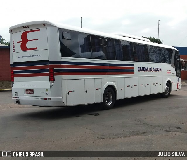 Expresso Embaixador 302 na cidade de Porto Alegre, Rio Grande do Sul, Brasil, por JULIO SILVA. Número da foto: #8885262.