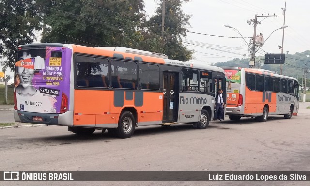 Transturismo Rio Minho RJ 166.077 na cidade de Niterói, Rio de Janeiro, Brasil, por Luiz Eduardo Lopes da Silva. Número da foto: #8883837.