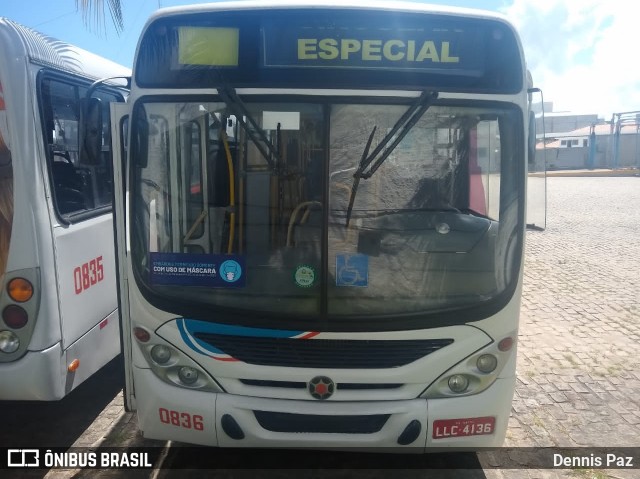 Reunidas Transportes Urbanos 0836 na cidade de Natal, Rio Grande do Norte, Brasil, por Dennis Paz. ID da foto: 8886165.