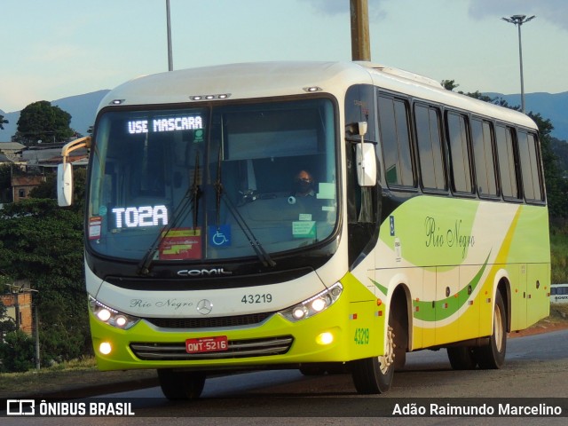 Rio Negro Fretamento e Turismo 43219 na cidade de Belo Horizonte, Minas Gerais, Brasil, por Adão Raimundo Marcelino. Número da foto: #8888428.