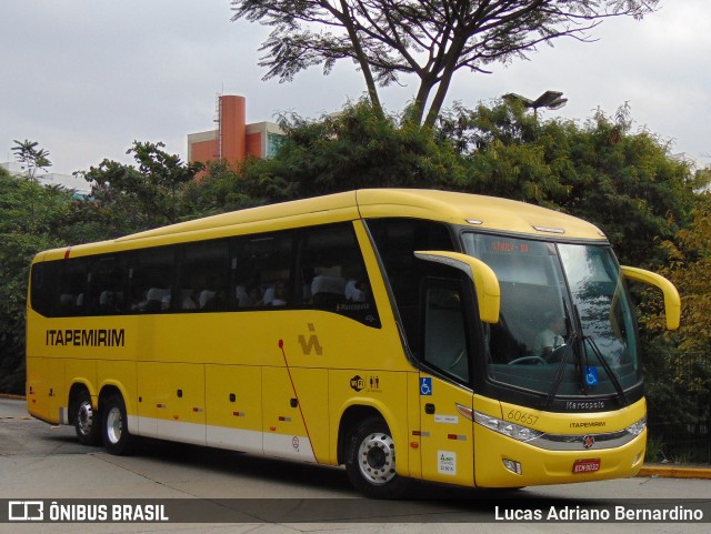 Viação Itapemirim 60657 na cidade de São Paulo, São Paulo, Brasil, por Lucas Adriano Bernardino. ID da foto: 8887792.